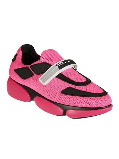 pink and white prada sneakers|prada pink platform sneakers.